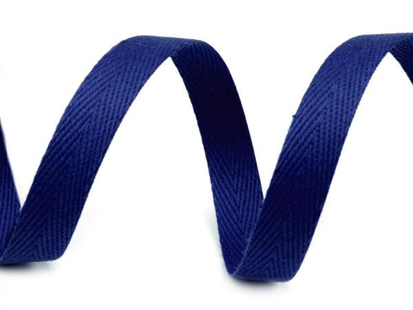 Köperband 10 mm Breit, Meterware Royalblau